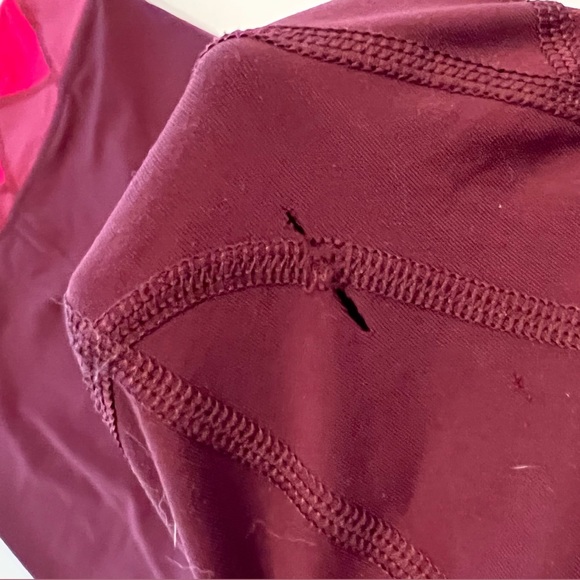 lululemon | Inspire Crop | size 6 | Maroon | rip on leg - Picture 5 of 7